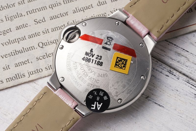 까르띠에 발롱 블루 33mm 스테인리스 스틸 시계 001-200087