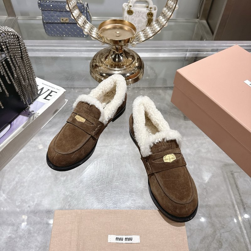 레트로 울 플랫 로퍼 001-200738