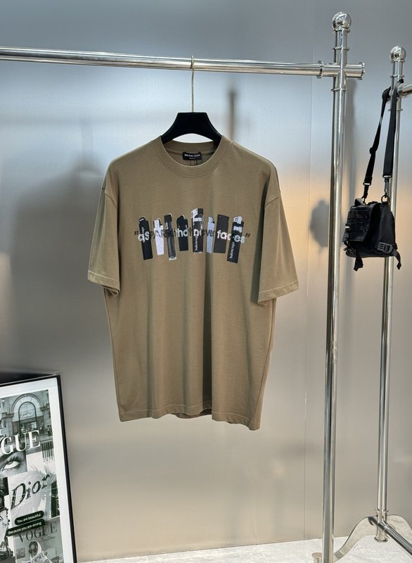 발렌시아가 유니섹스 순면 반팔 티셔츠 001-201828