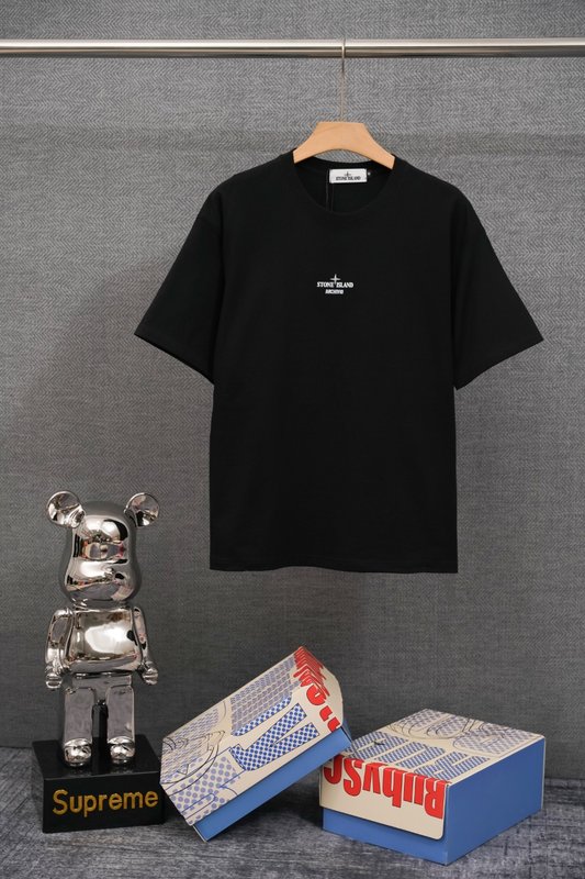 스톤아일랜드 고중량 면 반팔 티셔츠 001-202157