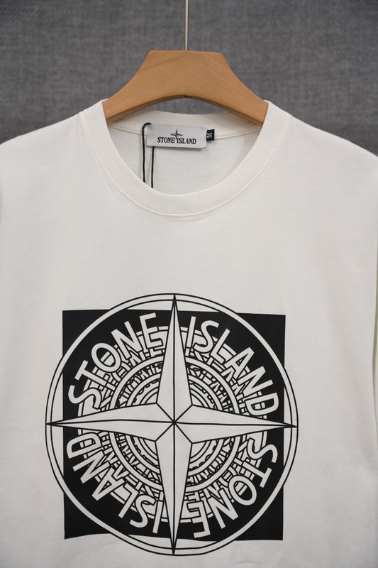 스톤아일랜드 기본형 중량감 순면 반팔 티셔츠 001-202166