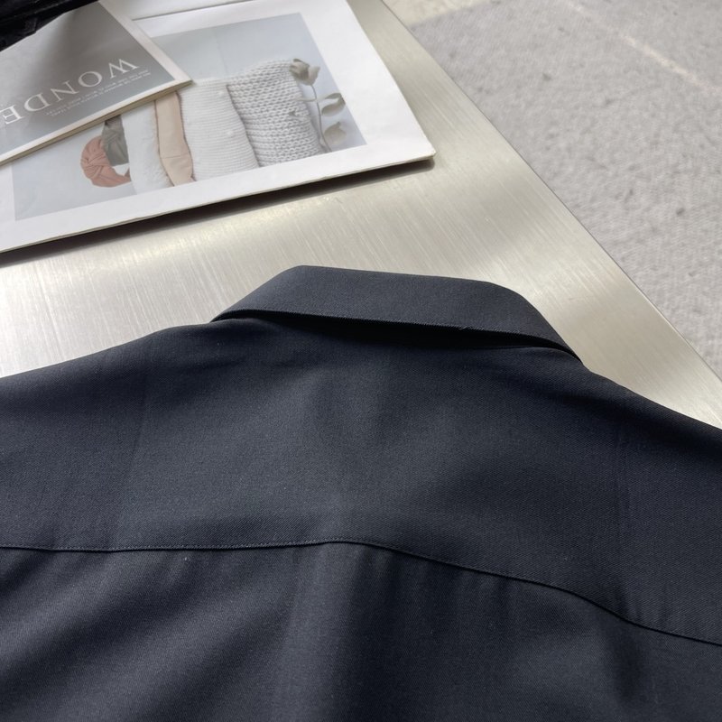 Kiton 남성 텐셀 코튼 칼라 롱슬리브 셔츠 001-202263