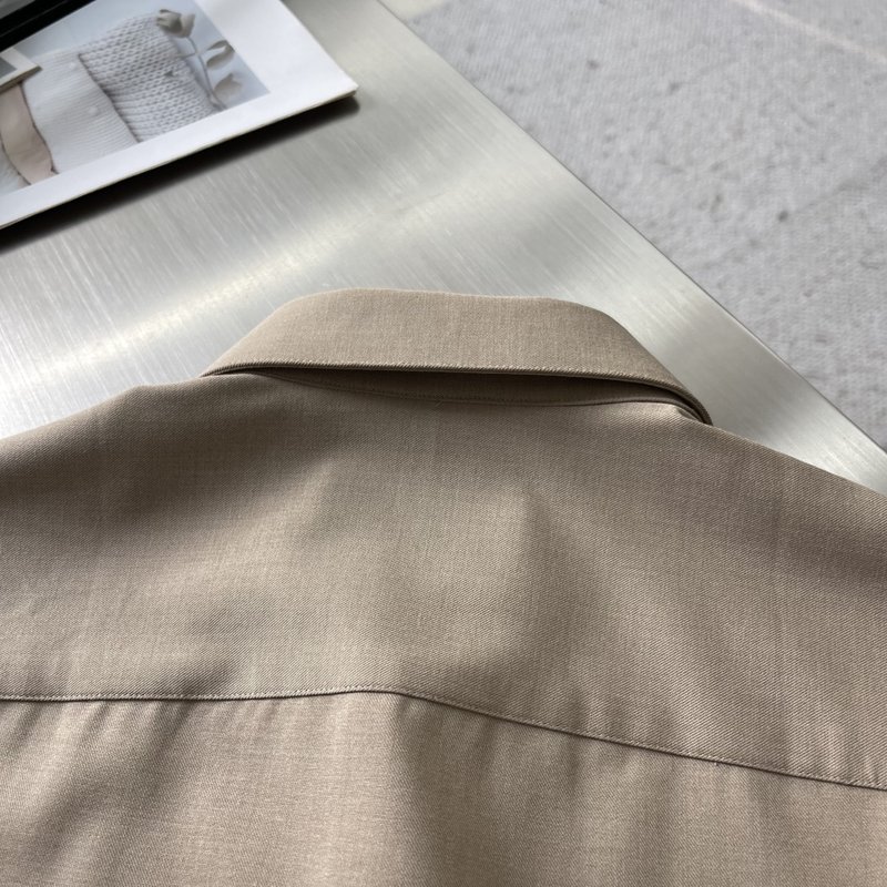 Kiton 남성 텐셀 코튼 라펠 긴팔 셔츠 001-202264