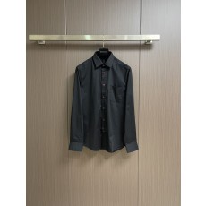 Kiton 남성 솔리드 컬러 긴팔 셔츠 001-202272
