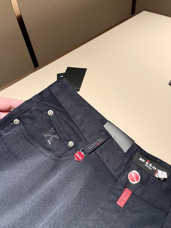 Kiton 남성 프리미엄 슬림 핏 캐주얼 팬츠 001-202283