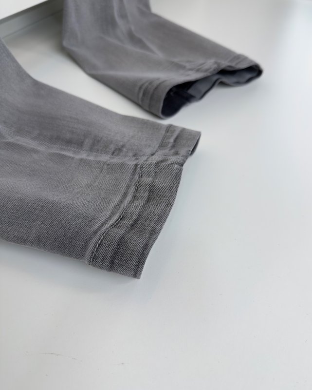Kiton 남성 그레이 워싱 슬림 진 001-202286