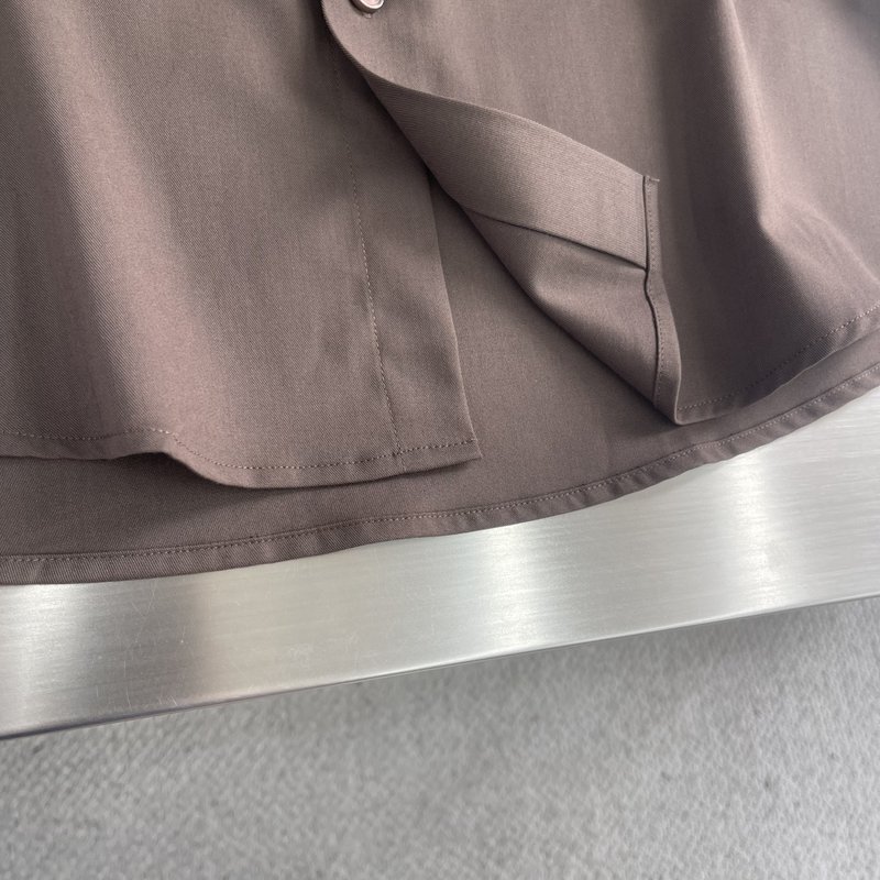 Kiton 남성 면 소재 자수 칼라 긴팔 셔츠 001-202291
