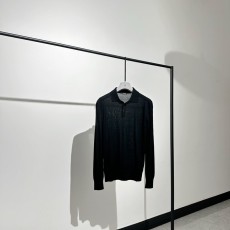Kiton 올리브 블랙 울 폴로 니트 001-202298