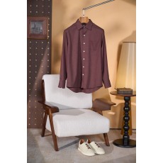 Kiton 울 천사격 긴팔 셔츠 001-202312
