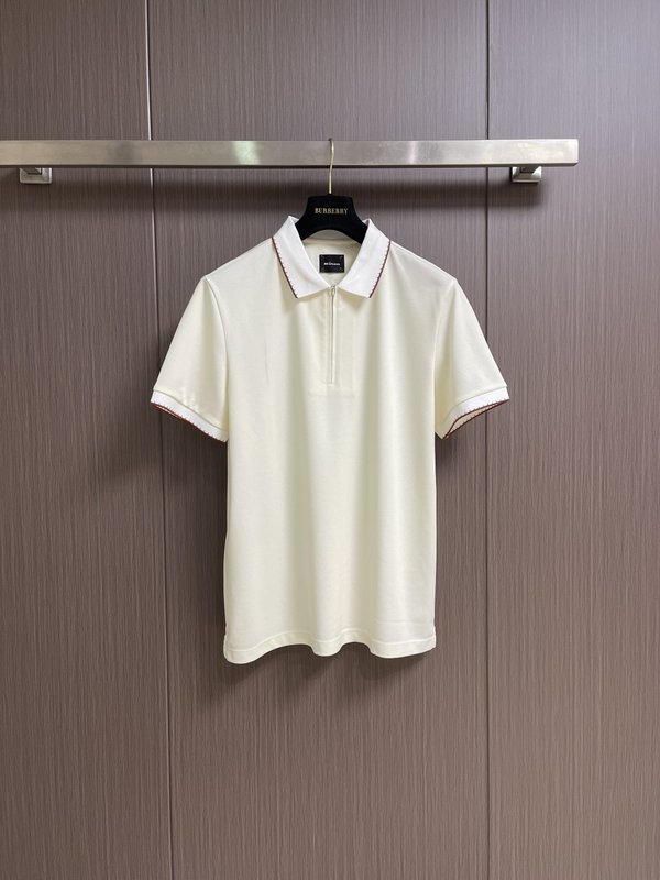 Kiton 남성 하프 지퍼 니트 반팔 폴로 셔츠 001-202314