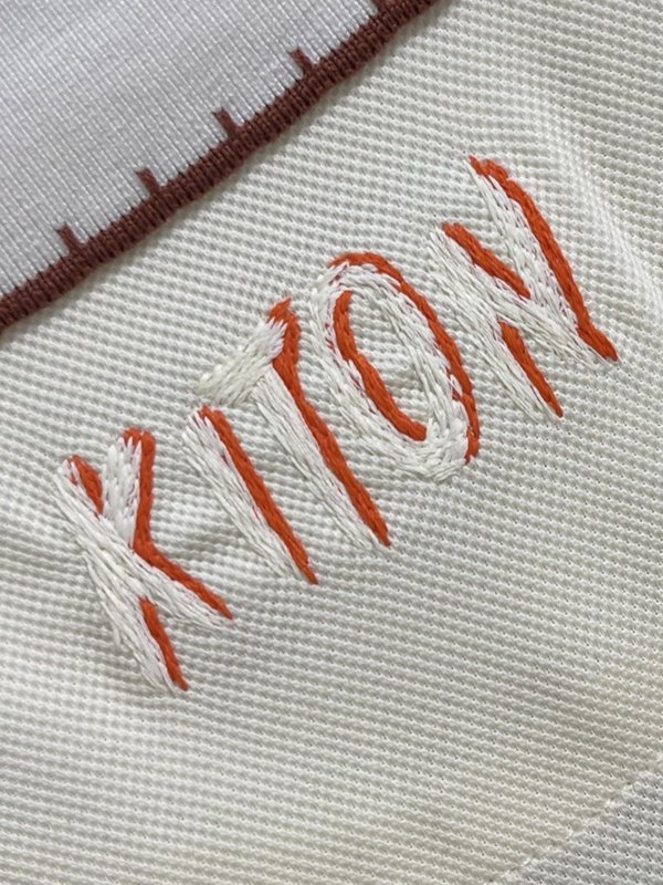 Kiton 남성 하프 지퍼 니트 반팔 폴로 셔츠 001-202314