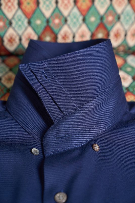 Kiton 울 혼방 남성 비즈니스 셔츠 001-202334