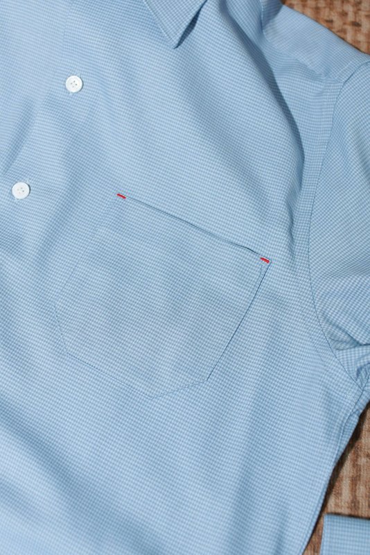 Kiton 울 천사격 긴팔 셔츠 남성용 001-202341