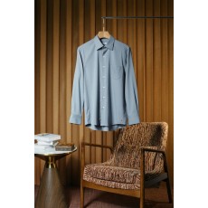 Kiton 울 천사격 긴팔 셔츠 남성용 001-202343