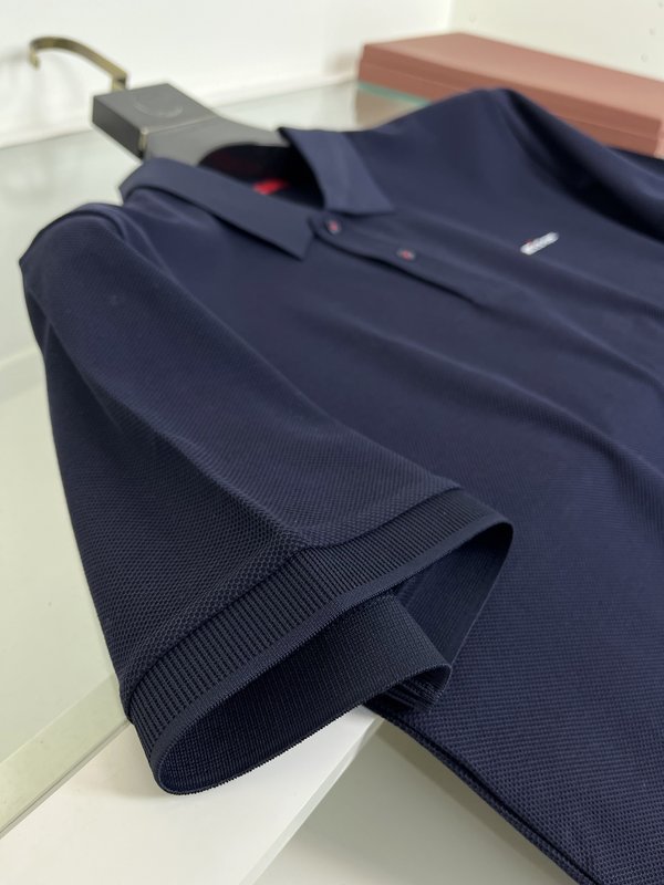 Kiton 남성 반팔 폴로 셔츠 자수 포인트 001-202346
