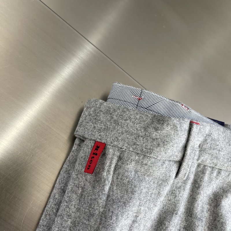 Kiton 남성 울 혼방 비즈니스 정장 바지 001-202353