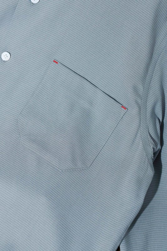 Kiton 울 천사격 긴팔 셔츠 남성용 001-202370
