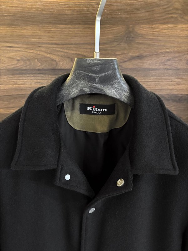 Kiton 울 캐시미어 혼방 남성 셔츠 재킷 001-202395