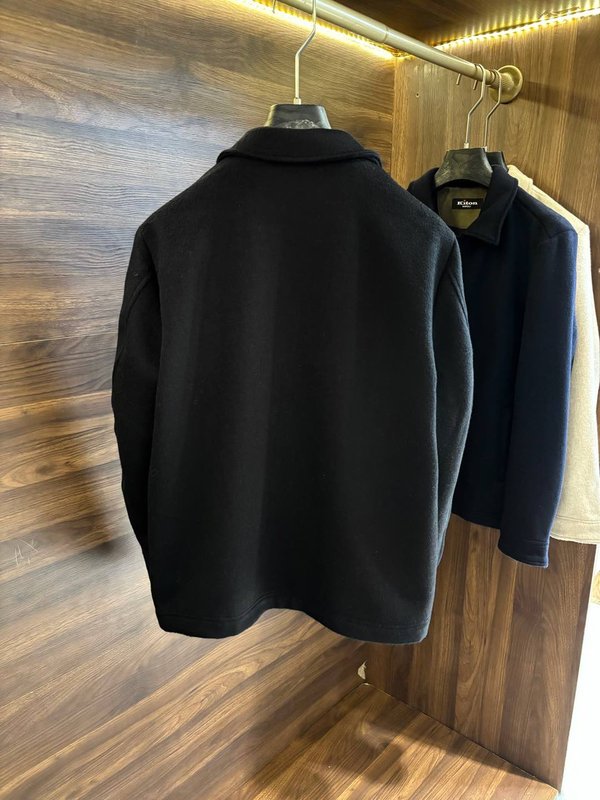 Kiton 울 캐시미어 혼방 남성 셔츠 재킷 001-202395