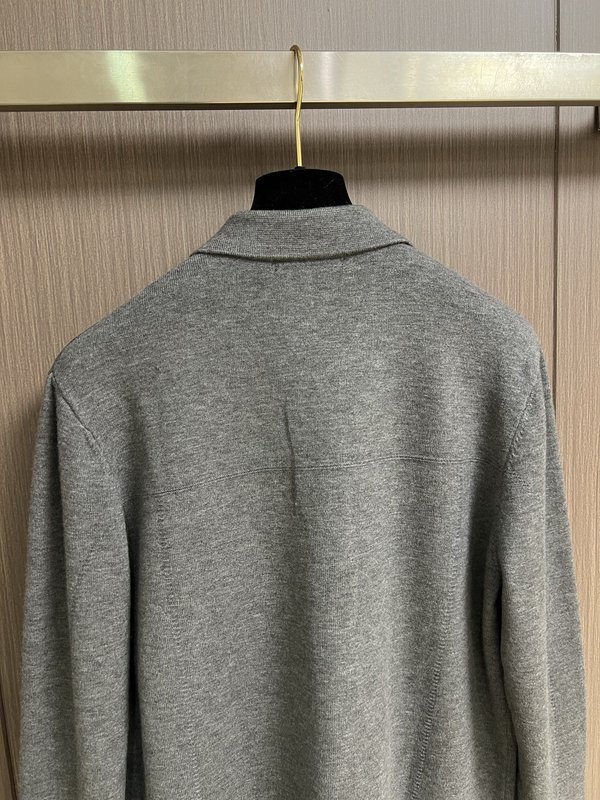 Kiton 가을 겨울 울 플립 칼라 재킷 아우터 001-202397