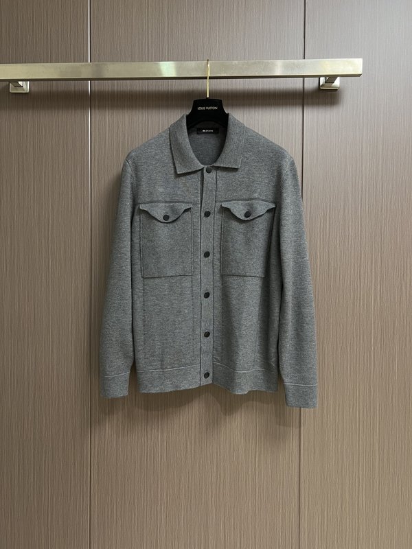 Kiton 가을 겨울 울 플립 칼라 재킷 아우터 001-202397