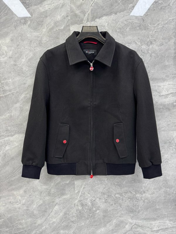 Kiton 올드머니 스타일 울 플립 칼라 재킷 001-202450