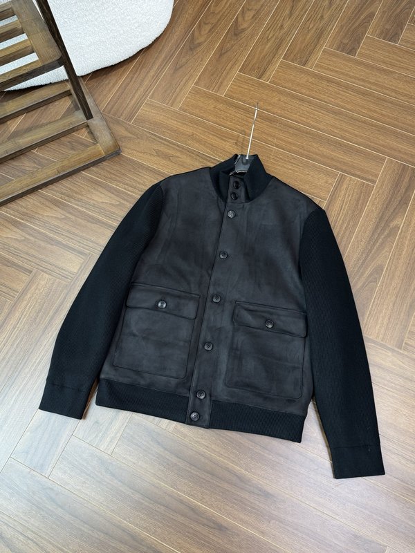 Kiton 남성용 가을 겨울 비즈니스 캐주얼 니트 패딩 001-202456