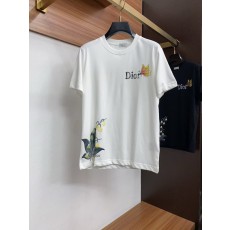 루이비통 남성 순면 핸드페인팅 로고 라운드넥 반팔 티셔 001-202482