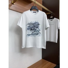 루이비통 남성 순면 라운드넥 반팔 티셔츠 001-202489