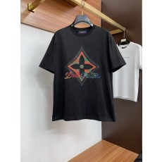 루이비통 남성 면 라운드넥 반팔 티셔츠 001-202494