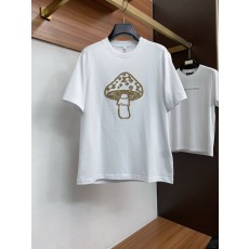 루이비통 남성 머서라이즈드 코튼 라운드 넥 반팔 티셔츠 001-202515
