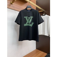루이비통 남성 순면 라운드넥 반팔 티셔츠 001-202524
