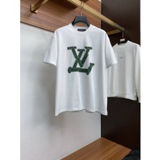 루이비통 남성 순면 라운드넥 반팔 티셔츠 001-202525