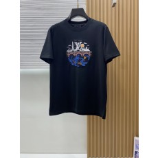 루이비통 남성 코튼 라운드넥 반팔 티셔츠 001-202531