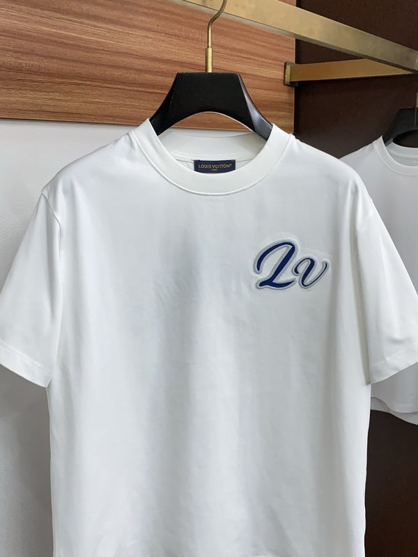 루이비통 남성 코튼 라운드넥 반팔 티셔츠 001-202539