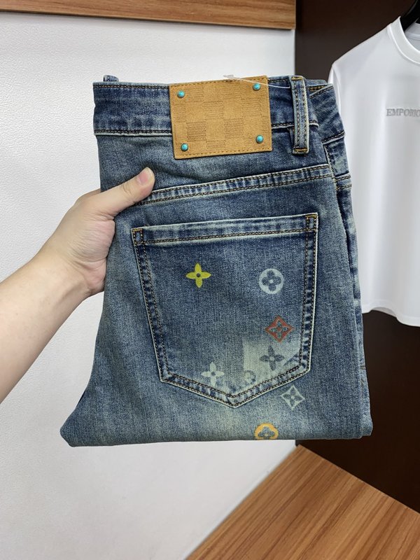 루이비통 남성용 고탄력 수입 데님 팬츠 001-202572