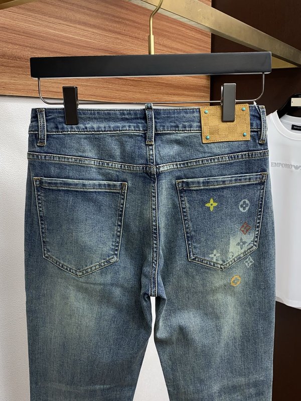 루이비통 남성용 고탄력 수입 데님 팬츠 001-202572
