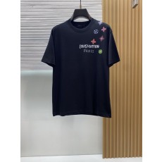 루이비통 남성 머서라이즈드 코튼 반팔 티셔츠 001-202596