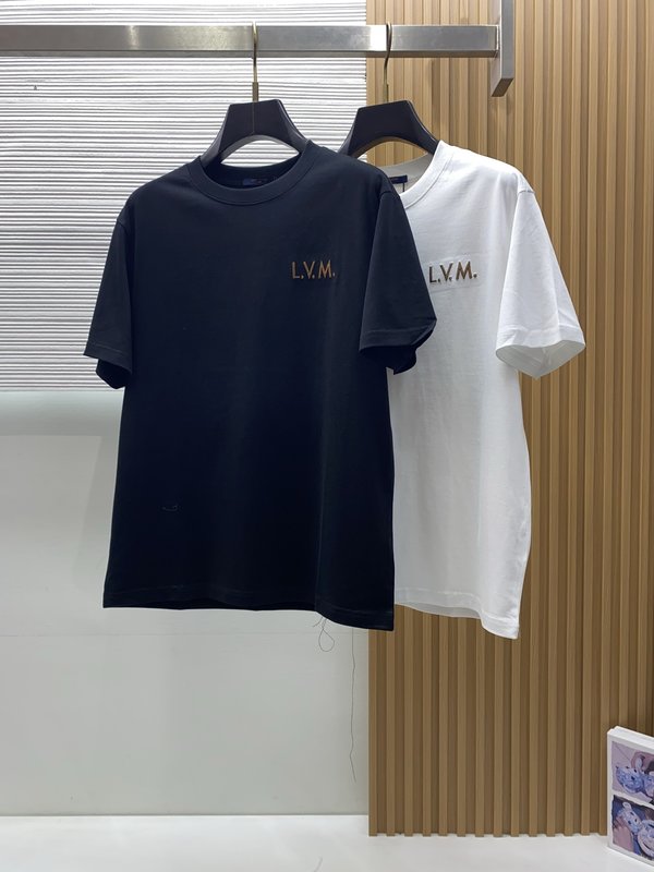 루이비통 남성 머서라이즈드 코튼 반팔 티셔츠 001-202637
