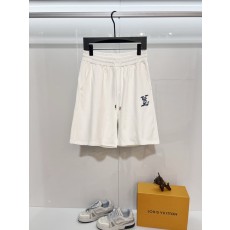 루이비통 클래식 블루 자수 캐주얼 반바지 001-202756