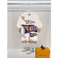루이비통 클래식 컬러 블록 로고 반팔 티셔츠 001-202842