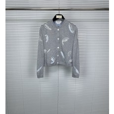 톰브라운 그레이 페더 인타시아 울 니트 카디건 001-203091