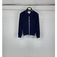 톰브라운 라운드 넥 컬러 블록 니트 가디건 001-203093