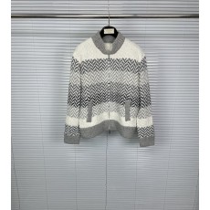 톰브라운 울 스트라이프 지퍼 카디건 001-203190