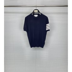 톰브라운 4 바 니트 라운드 넥 반팔 티셔츠 001-203379