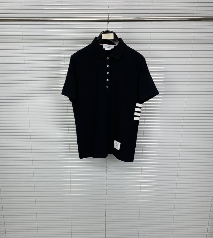 톰브라운 사이드 4 바 스트라이프 순면 폴로 셔츠 001-203451
