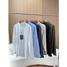 로로피아나 남성 린넨 긴팔 셔츠 001-203615