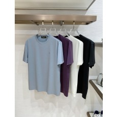 로로피아나 남성 텐셀 실크 혼방 반팔 티셔츠 001-203683