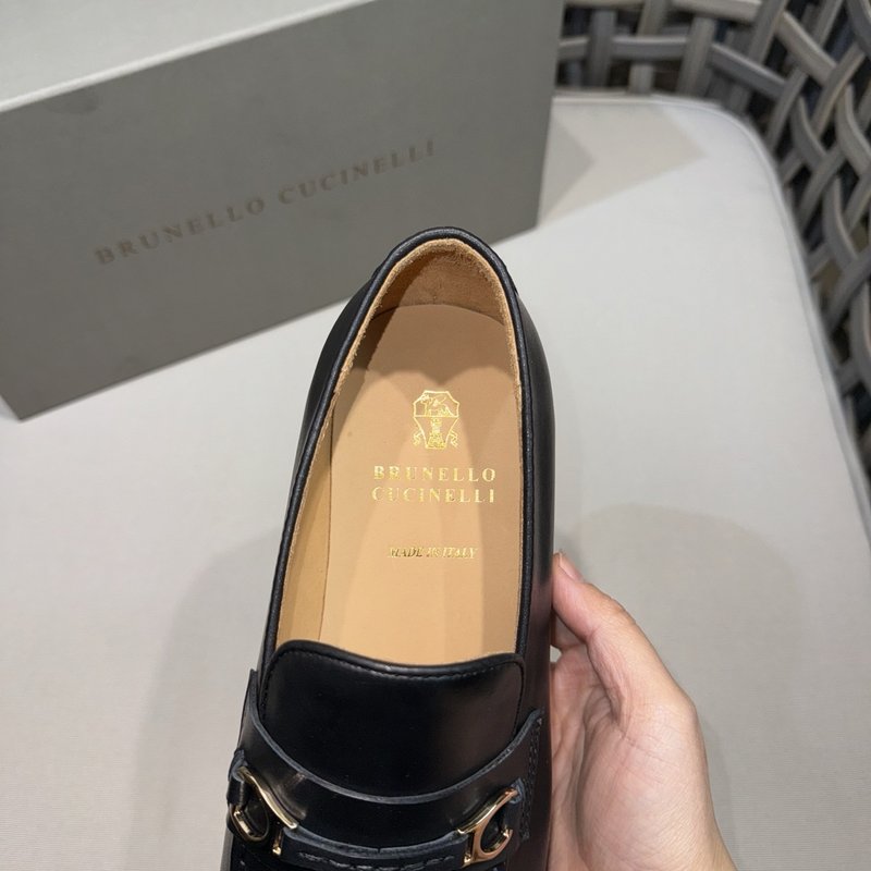 Brunello Cucinelli 가죽 모카신 001-203850