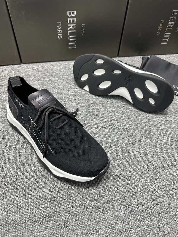 Berluti 섀도우 니트 스니커즈 001-203956